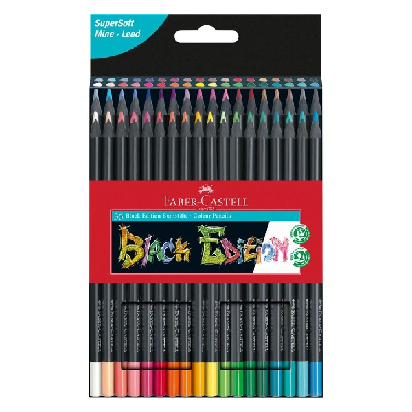 مداد رنگی 36 رنگ فابر کاستل مدل Faber Black Edition 116436