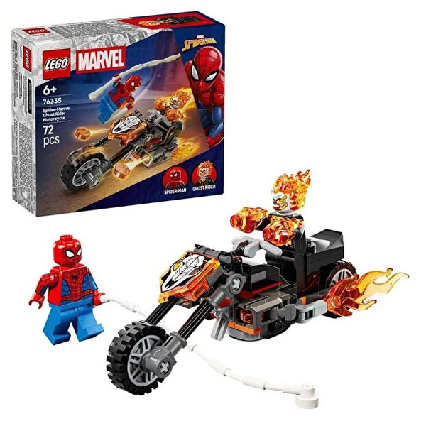 لگو سری مارول مدل Spider Man vs. Ghost Rider Motorcycle کد 76335
