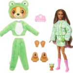 عروسک باربی مدل Puppy in Frog Costume کد HRK24 02