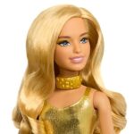 عروسک باربی مدل لباس طلایی از مجموعه Party Doll کد HRH19 02