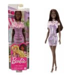 عروسک باربی مدل Pink Sequin Dress Black کد W3FC14Z4 01