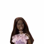 عروسک باربی مدل Pink Sequin Dress Black کد W3FC14Z4 04