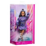 عروسک باربی با لباس بنفش متالیک از مجموعه Deluxe Style کد JFP42 01