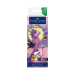 ست 6 عددی ماژیک دو طرفه فابر کاستل مدل Goldfaber Aqua طرح اسب تک شاخ