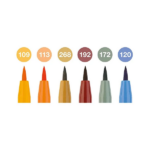ست 6 عددی ماژیک طراحی فابر کاستل مدل Pitt Artist Pen - Image 3