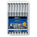 ست روان نویس 8 عددی استدلر مدل Pigment Liner