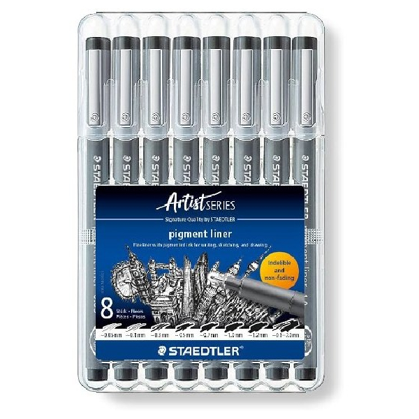 ست روان نویس 8 عددی استدلر مدل Pigment Liner