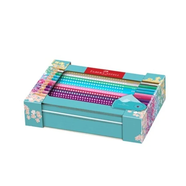 ست مداد رنگی اکلیلی فابر کاستل مدل Blue Glitter