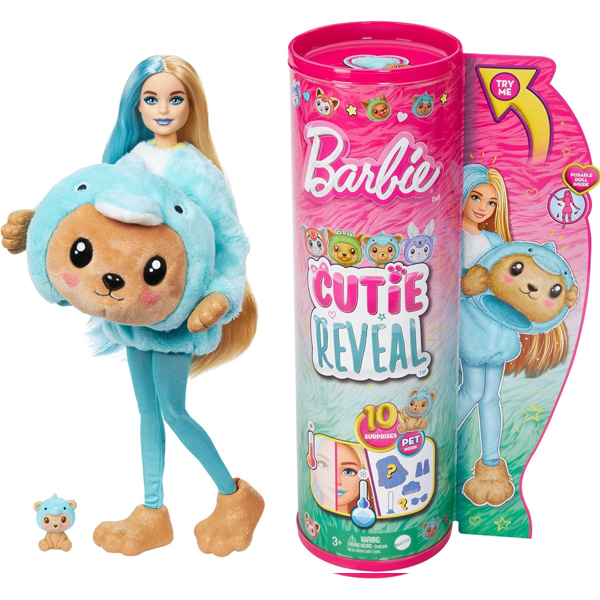عروسک باربی سوپرایزی مدل Teddy Bear Costume کد HRK25