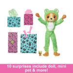 عروسک باربی سوپرایزی مدل Puppy in Frog Costume کد HRK24