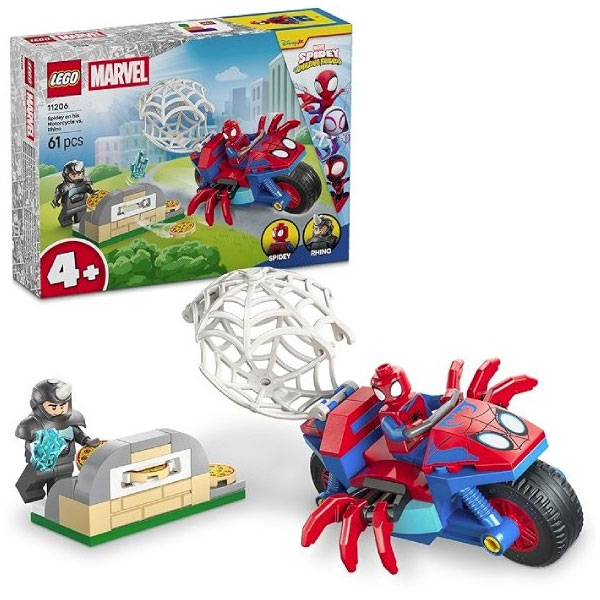 لگو-سری-مارول-مدل-Spidey-on-his-Motorcycle-vs.-Rhino-کد-11206-101 لگو سری مارول مدل Spidey on his Motorcycle vs. Rhino کد 11206