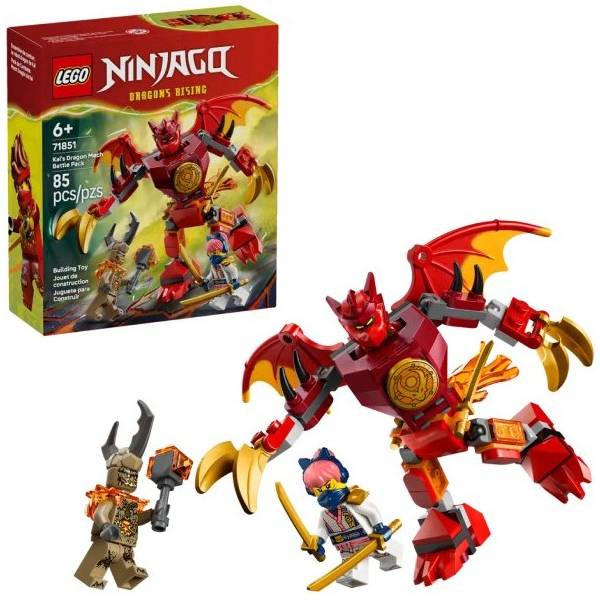 لگو-سری-نینجاگو-مدل-Kai's-Dragon-Mech-Battle-Pack-کد-71851-101 لگو سری نینجاگو مدل Kai's Dragon Mech Battle Pack کد 71851