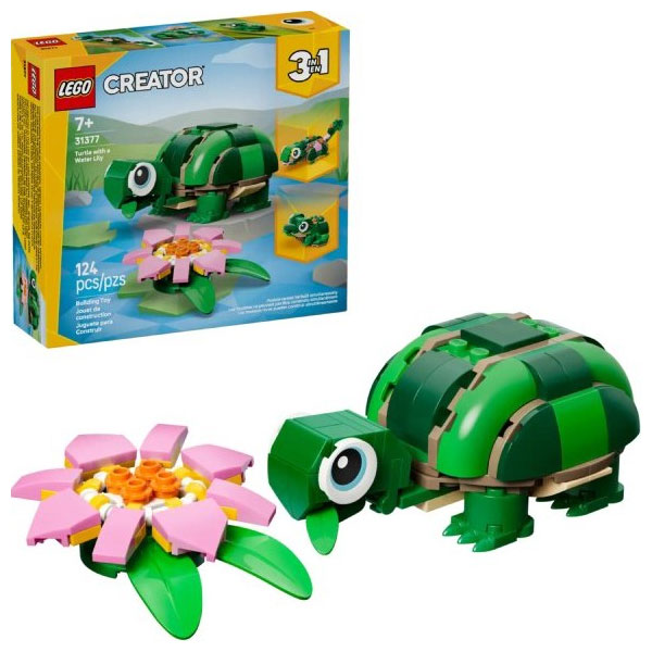 لگو-سری-کریتور-مدل-Turtle-with-a-Water-Lily-Flower-کد-31377-101 لگو سری کریتور مدل Turtle with a Water Lily Flower کد 31377