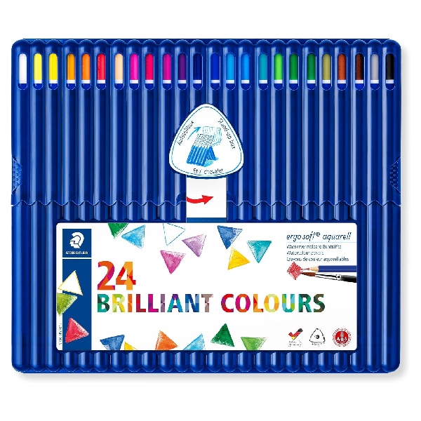 مداد آبرنگی 24 رنگ استدلر مدل Ergosoft Aquarell