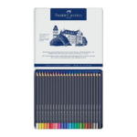 مداد رنگی 24 رنگ فابر کاستل مدل Goldfaber - Image 3