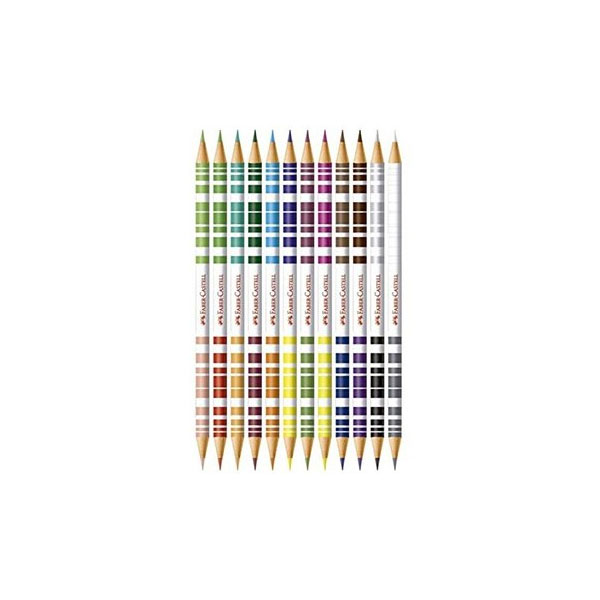 مداد رنگی 12 عددی دو طرفه فابر کاستل مدل bicolor