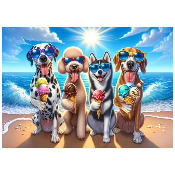 پازل 200 تکه آرت پازل مدل Vacation Dogs کد 35538