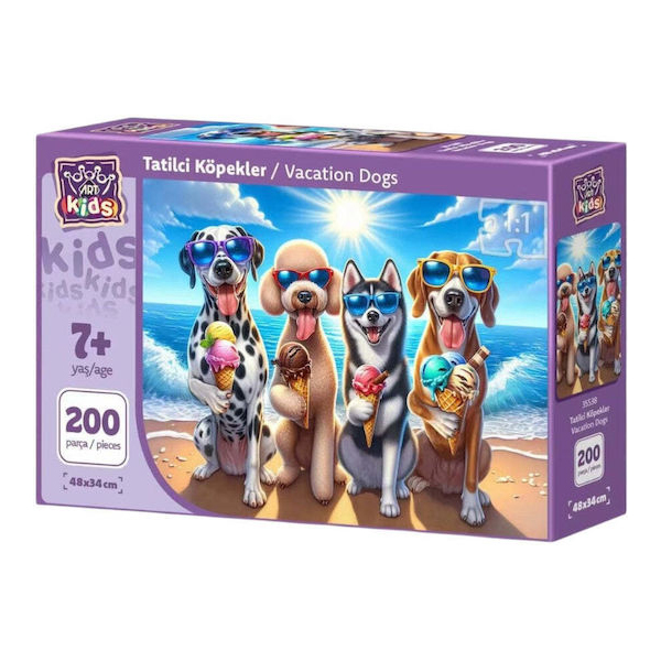 پازل 200 تکه آرت پازل مدل Vacation Dogs کد 35538