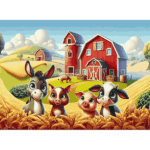 پازل 25 تکه آرت پازل مدل Farm Friends کد 35043