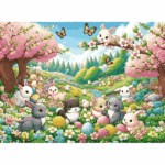 پازل 25 تکه آرت پازل مدل Rabbit Gathering کد 35046