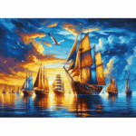 پازل 500 تکه آرت پازل مدل The Harbor of Colorful Sails کد 40504