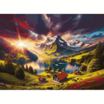 پازل 500 تکه آرت پازل مدل At the Edge of the Alps کد 40505