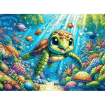 پازل 25 تکه آرت پازل مدل Cute Sea Turtle کد 35045