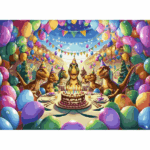 پازل 50 تکه آرت پازل مدل Dinosaur Party کد 35318