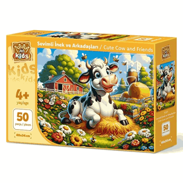 پازل 50 تکه آرت پازل مدل Cute Cow and Friends کد 35321 پازل 50 تکه آرت پازل مدل Cute Cow and Friends کد 35321