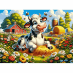 پازل 50 تکه آرت پازل مدل Cute Cow and Friends کد 35321