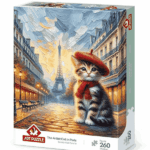پازل 260 تکه آرت پازل مدل The Artist Cat in Paris کد 40270