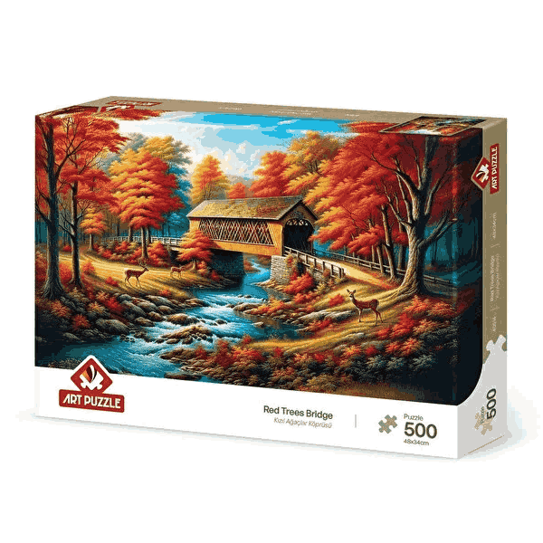 New Project - 2026-05-27T080640.299 پازل 500 تکه آرت پازل مدل Red Trees Bridge کد 40514