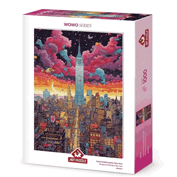 New Project - 2026-05-27T083554.918 پازل 1000 تکه آرت پازل مدل Colorful Metropolis New York کد 41030