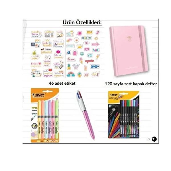 ست 61 عددی بیک مدل My Writing Set شامل ابزارهای متنوع نوشتاری-102