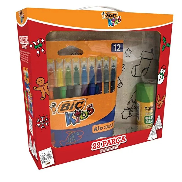 ست رنگ آمیزی 22 عددی بیک سری Kids مدل New Year- 101