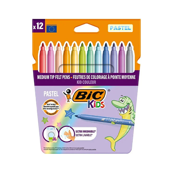 ماژیک 12 رنگ بیک سری Kids مدل Pastel