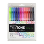 ماژیک دو طرفه 12 رنگ Tombow مدل BRIGHTS با رنگ های روشن