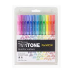 ماژیک دو طرفه 12 رنگ Tombow مدل Rainbow-101