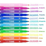 ماژیک دو طرفه 12 رنگ Tombow مدل Rainbow-102