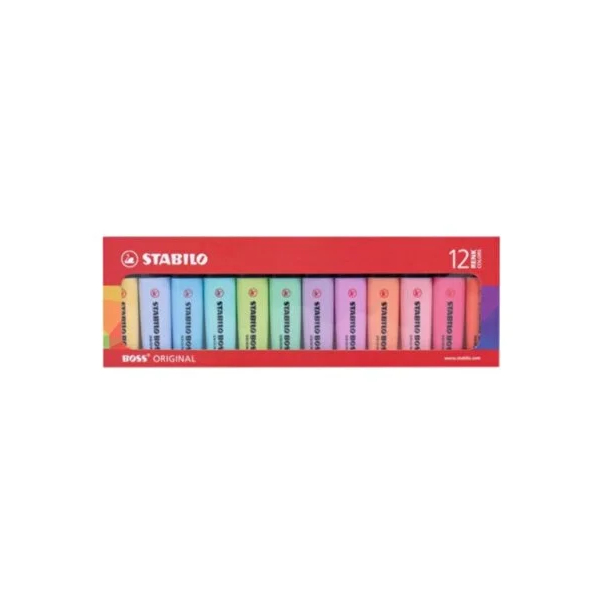 ماژیک هایلایتر 12 رنگ استابیلو مدل Pastel