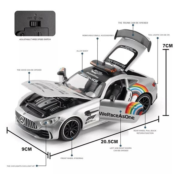 ماکت عقبکش مدل مرسدس بنز AMG GT Safety Car