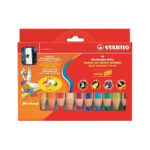 مداد رنگی 10 رنگ استابیلو مدل Woody 3 in 1