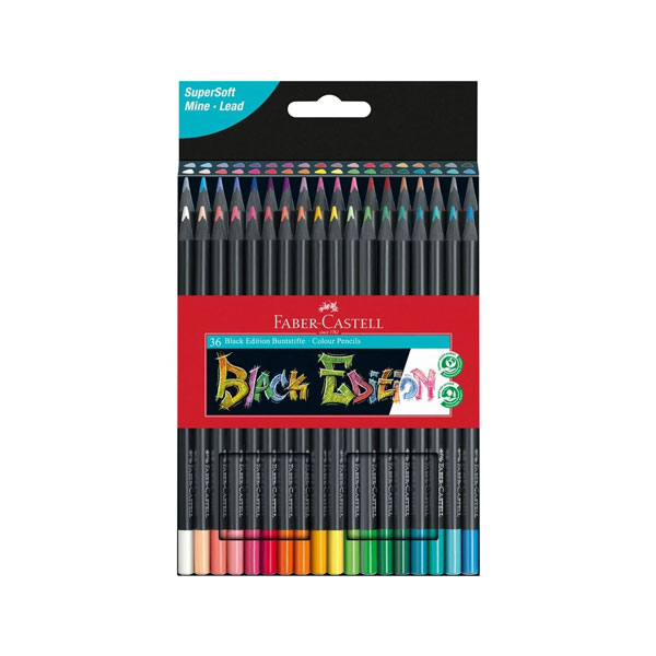 مداد رنگی 36 رنگ فابر کاستل مدل Black Edition