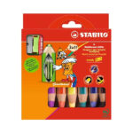 مداد رنگی 6 رنگ استابیلو مدل Woody 3 in 1