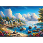پازل 260 تکه آرت پازل مدل Village of Joyful Sails کد 40268