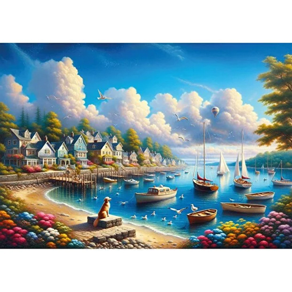 پازل 260 تکه آرت پازل مدل Village of Joyful Sails کد 40268