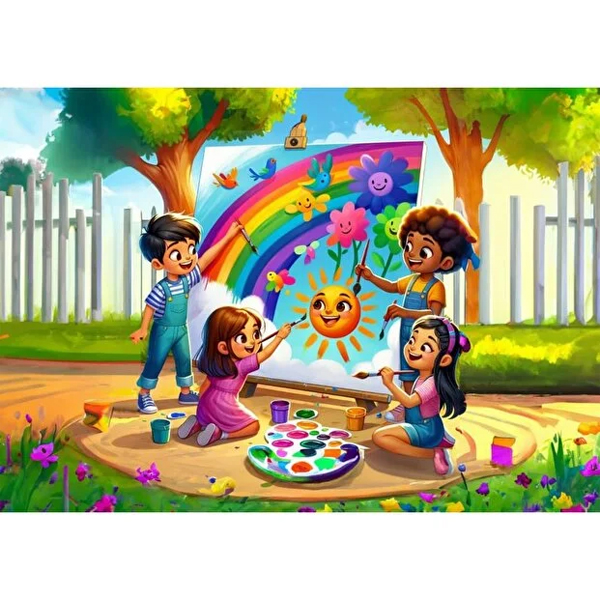 پازل 50 تکه آرت پازل مدل Little Painters کد 35327