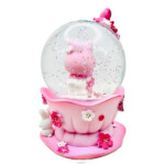 گوی برفی موزیکال مدل Pink Sakura Couple