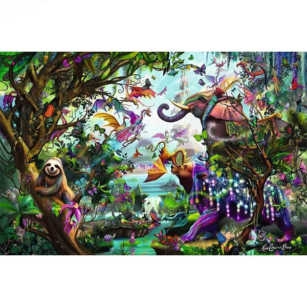 پازل 4000 تکه راونزبرگر طرح Tropical Dragons