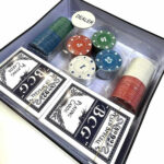 بسته 100 عددی ژتون پلاستیکی همراه با جعبه فلزی مدل Poker Chips Case